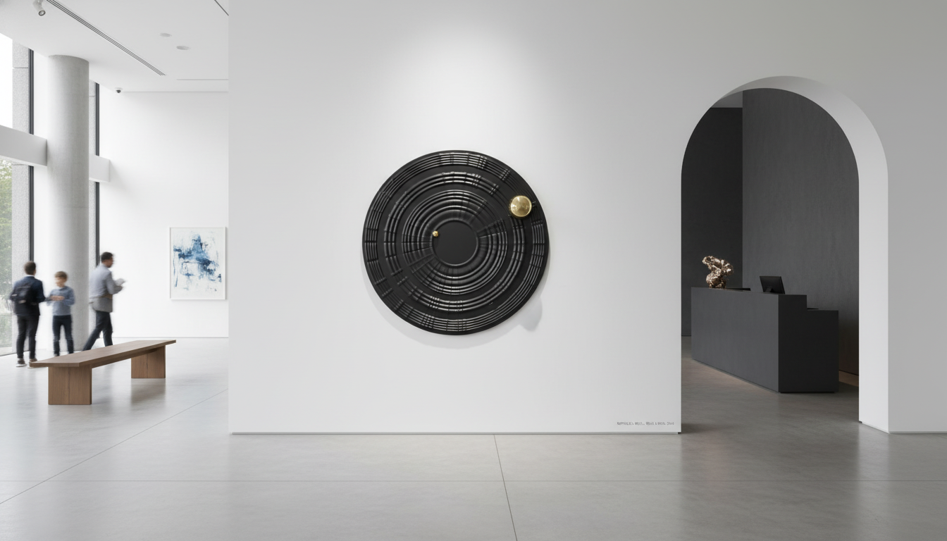 Eclipse Harmony Modern Black Circular Metal Wall Art