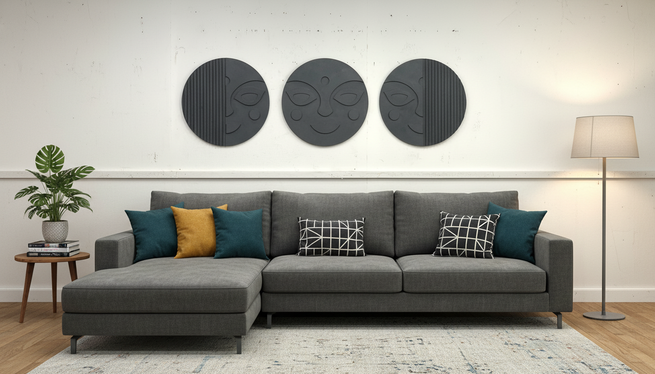 Harmony Faces Sculptural Wall Art - The Gharnish - A Unit of Satkala Creations