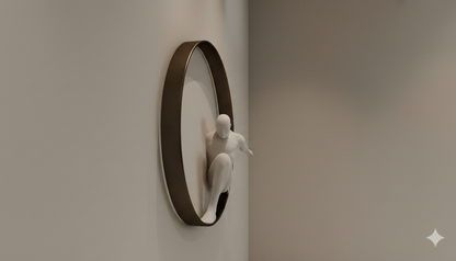 Abstract resin wall sculpture by The Gharnish featuring minimalist, flowing shapes for modern wall decor.