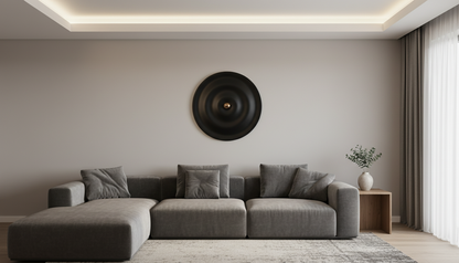 Eclipse Harmony Modern Black Circular Metal Wall Art