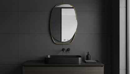 Aura Curve Asymmetrical Wall Mirror - The Gharnish - A Unit of Satkala Creations
