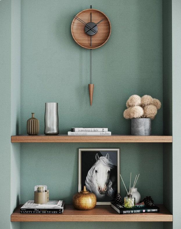 Luxury Minimalist Modern Pendulum Wall Clock - The Gharnish - A Unit of Satkala Creations