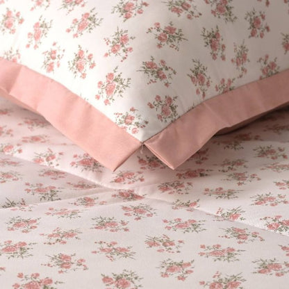 Lilly Floral Print Cotton Quilted 4 Pcs Comforter Set - The Gharnish - A Unit of Satkala Creations
