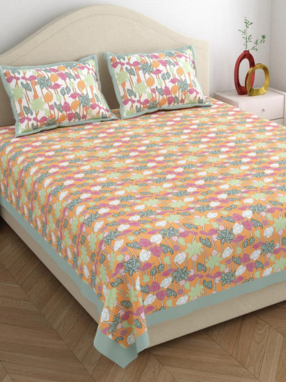 This high-quality 100% cotton bedsheet is designed for maximum comfort and practicality.