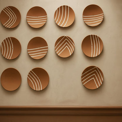 Set of 12 handcrafted Metal wall Plates