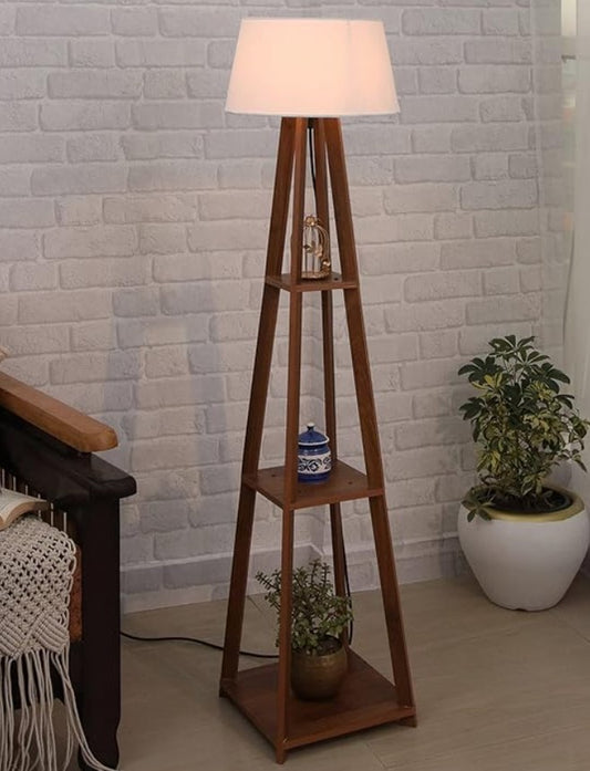 Wooden 3 Tier Floor Lamp