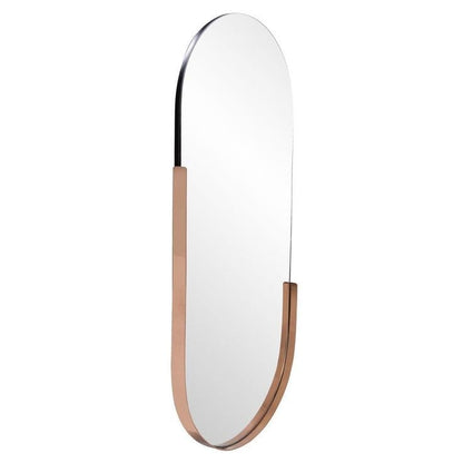 Obsidian Arch Statement Wall Mirror by The Gharnish with a sleek black frame and curved arch design.