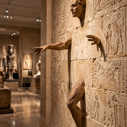 The Awakening, Beyond the wall – Human Figure Sculptural Wall Decor