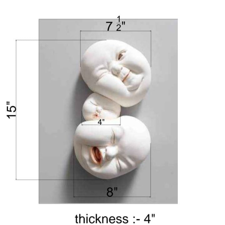 Distorted Baby Faces, Surreal & Disturbing Ceramic Sculpture - The Gharnish - A Unit of Satkala Creations