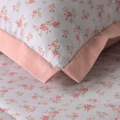 Lilly Floral Print Cotton Quilted 4 Pcs Comforter Set - The Gharnish - A Unit of Satkala Creations