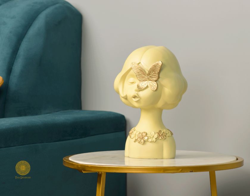 Abstract Springtime Girl sculpture by The Gharnish, 10x6 inches, elegant abstract figurine capturing springtime elegance and artistic design.