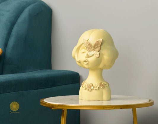 Abstract Springtime Girl sculpture by The Gharnish, 10x6 inches, elegant abstract figurine capturing springtime elegance and artistic design.