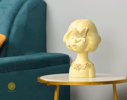 Abstract Springtime Girl sculpture by The Gharnish, 10x6-inch abstract figurine depicting a girl in springtime style.