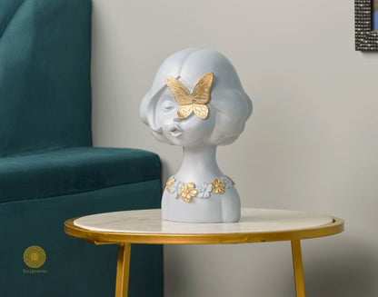Abstract Springtime Girl Sculpture by The Gharnish, 10x6 inches, decorative abstract figurine representing a girl in springtime style.