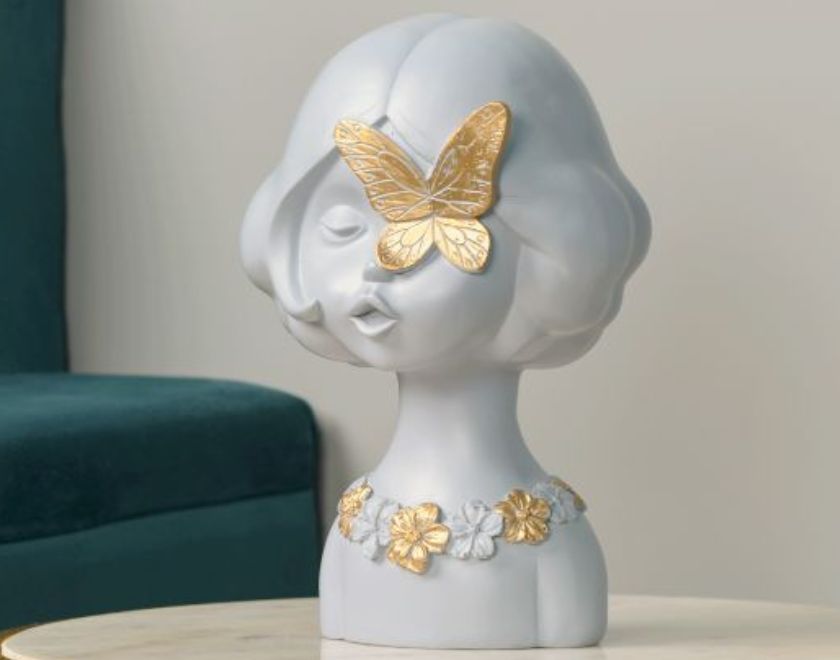 Abstract Springtime Girl sculpture by The Gharnish, 10x6 inches, an abstract figurine capturing a graceful female form.