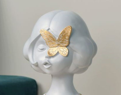 Abstract Springtime Girl sculpture by The Gharnish, 10 x 6 inches, showcasing an elegant abstract figurine with flowing lines.