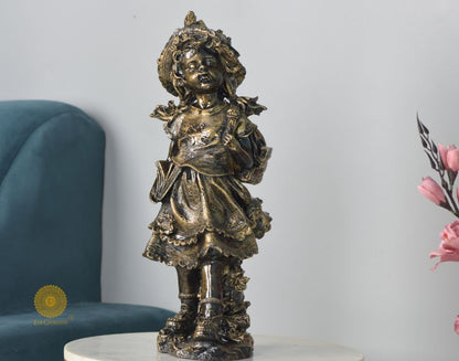 Ancient Antique Girl Statue, abstract figurine by The Gharnish, 6x16 inches, detailed sculpture with classic design.