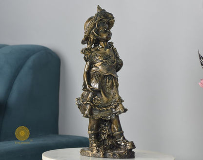 Ancient Antique Girl Statue, 6x16 inches abstract figurine by The Gharnish, showcasing detailed craftsmanship and vintage style.