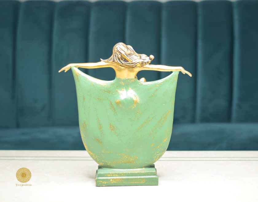 Abstract Mirror Angel Showpiece by The Gharnish, a decorative figurine with reflective surface, part of the Abstract Figurines collection.