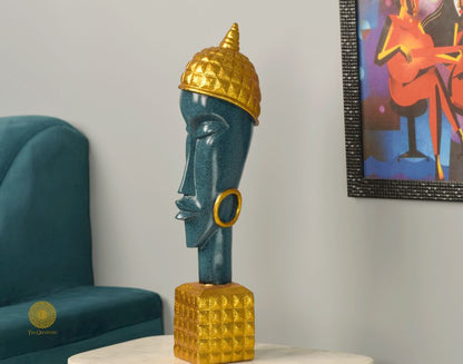 Decorative African Totem Statue (4x17 Inches) Each Approx - The Gharnish - A Unit of Satkala Creations