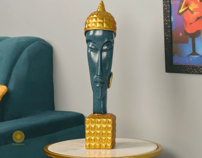 Decorative African Totem Statue (4x17 Inches) Each Approx - The Gharnish - A Unit of Satkala Creations