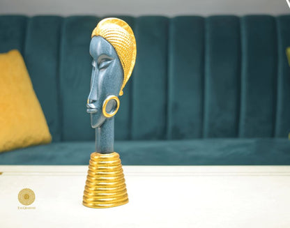 Decorative African Totem Statue (4x17 Inches) Each Approx - The Gharnish - A Unit of Satkala Creations