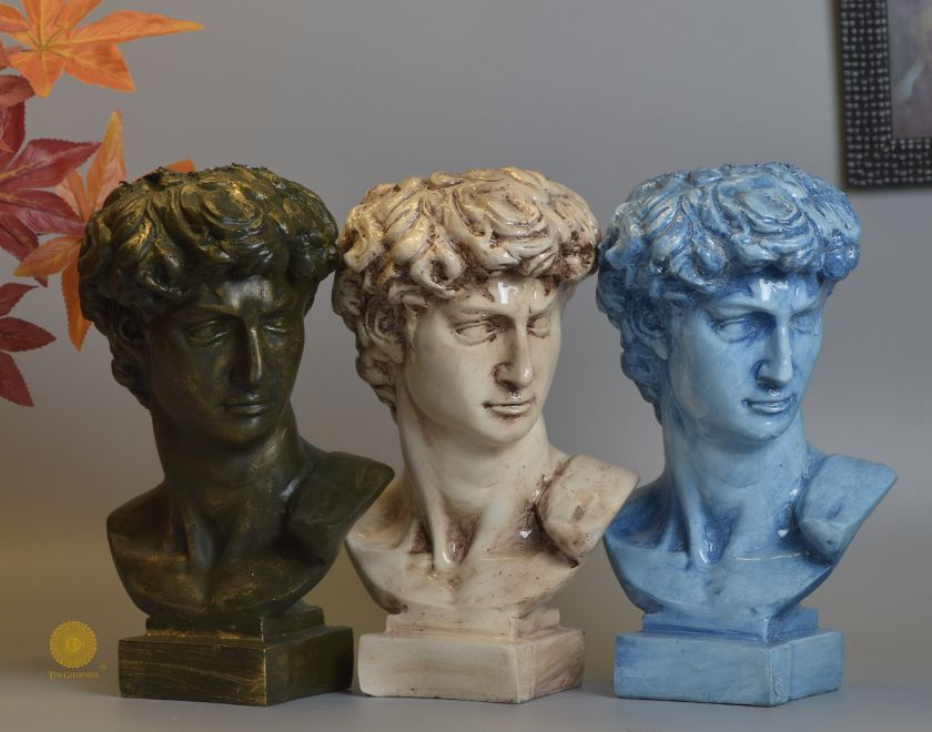Abstract Roman sculpture figurine by The Gharnish, modern art piece showcasing natural stone-inspired design