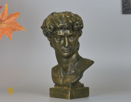 Abstract Roman sculpture by The Gharnish, modern art figurine with natural finish, showcases elegant abstract design.