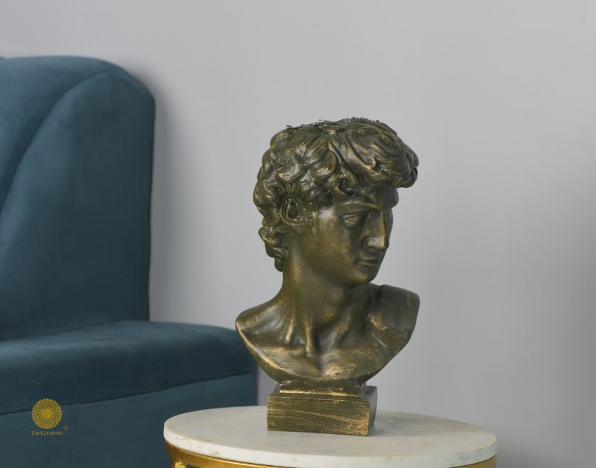 Abstract Roman sculpture figurine by The Gharnish, modern art sculpture with natural stone finish, part of the abstract figurines collection.