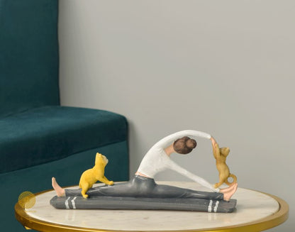 Cat Yoga Showpiece - The Gharnish - A Unit of Satkala Creations