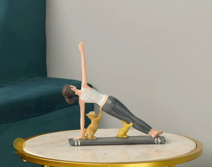 Cat Yoga Showpiece - The Gharnish - A Unit of Satkala Creations