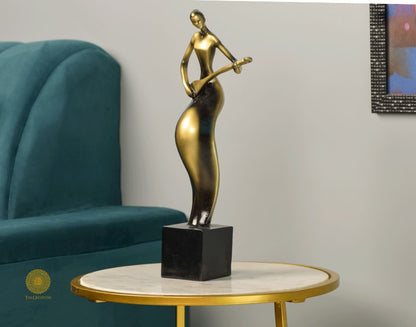 Musical Art Lady Showpiece - The Gharnish - A Unit of Satkala Creations