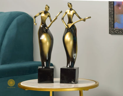 Musical Art Lady Showpiece - The Gharnish - A Unit of Satkala Creations