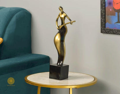 Musical Art Lady Showpiece - The Gharnish - A Unit of Satkala Creations