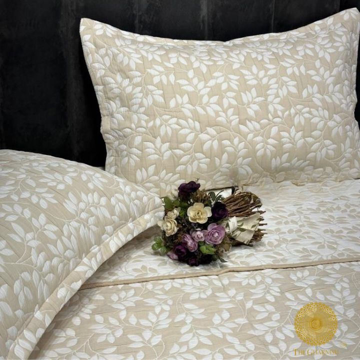 Cally Lilly Premium Quilted Bedding Set by The Gharnish, featuring a cozy, stylish quilted bedding design in soft, elegant fabric.
