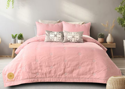 Royale 6 Pcs Comforter Set With Embrodiery - The Gharnish - A Unit of Satkala Creations