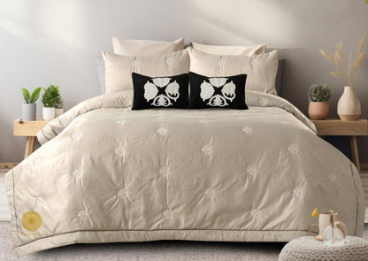 Royale 6 Pcs Comforter Set With Embrodiery - The Gharnish - A Unit of Satkala Creations