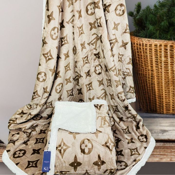 Designer Single Sherpa Blanket by The Gharnish, soft cozy blanket with stylish design, perfect for warmth and comfort.