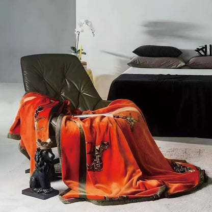 Emporio Luxury Winter Solid Color Blanket by The Gharnish, soft and cozy blanket for cold weather in a sleek solid design.