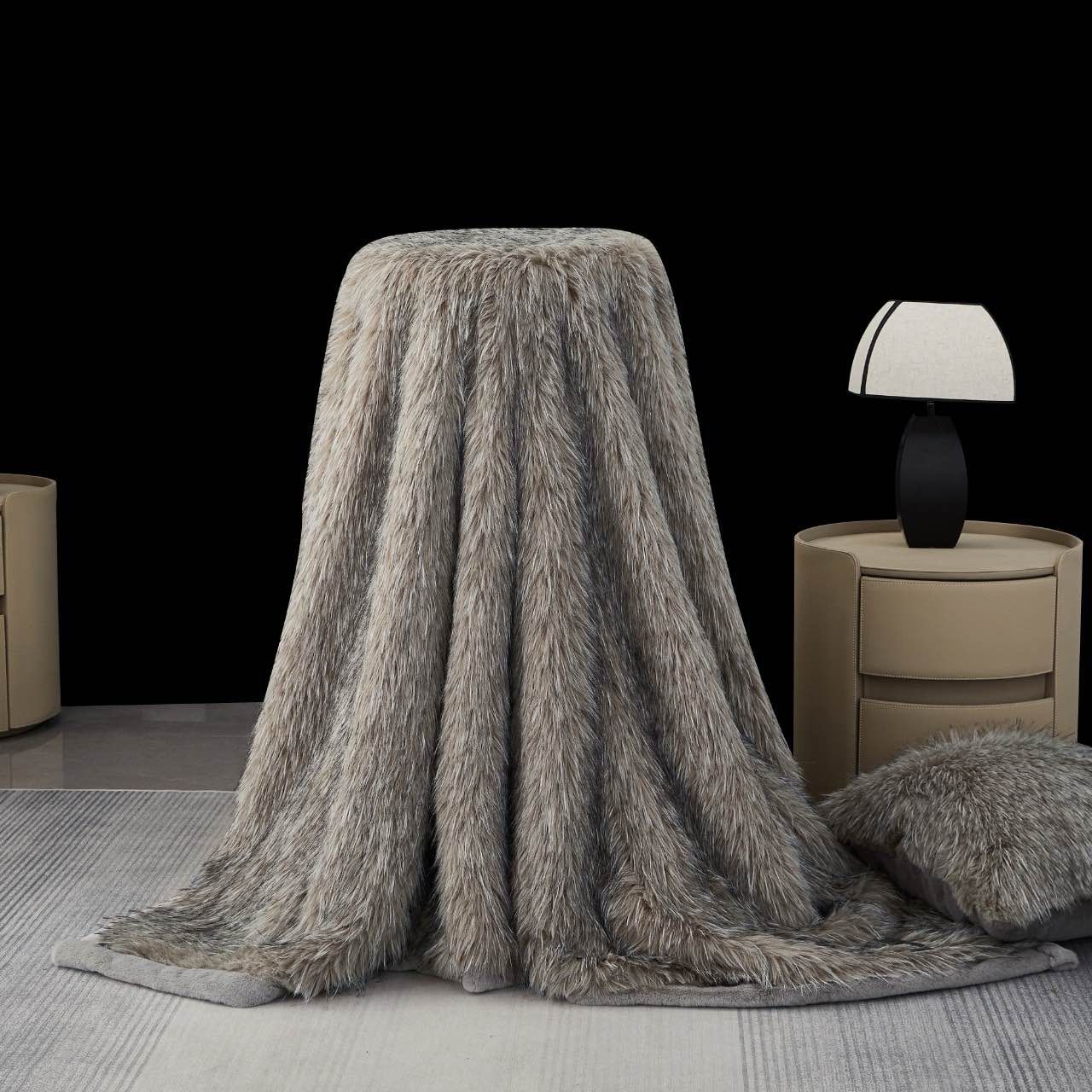 Premium Korean Mink Cashmere Double Ply Blanket from The Gharnish, showcasing soft, luxurious fabric and cozy double-layer design.