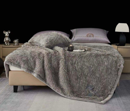 Premium Korean mink cashmere double ply blanket by The Gharnish, soft, luxurious, and cozy in a stylish blanket style.