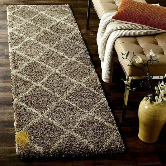 Black Mejestic Soft Bedside Runner carpet by The Gharnish, featuring plush, comfortable fabric and elegant design for bedroom decor.