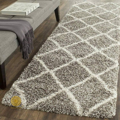 Black Mejestic Soft Bedside Runner carpet by The Gharnish, featuring plush texture and elegant design for bedside decor.