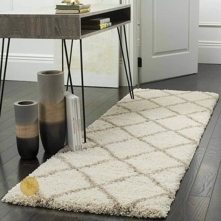 Black Mejestic Soft Bedside Runner carpet by The Gharnish, featuring a plush, soft texture ideal for bedroom decor.