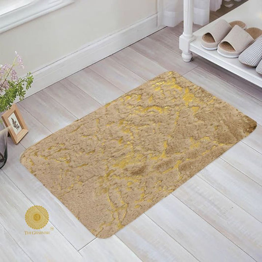 Imported Faux Fur Door Mat by The Gharnish, a soft plush carpet-style door mat with faux fur texture for welcoming entryways.