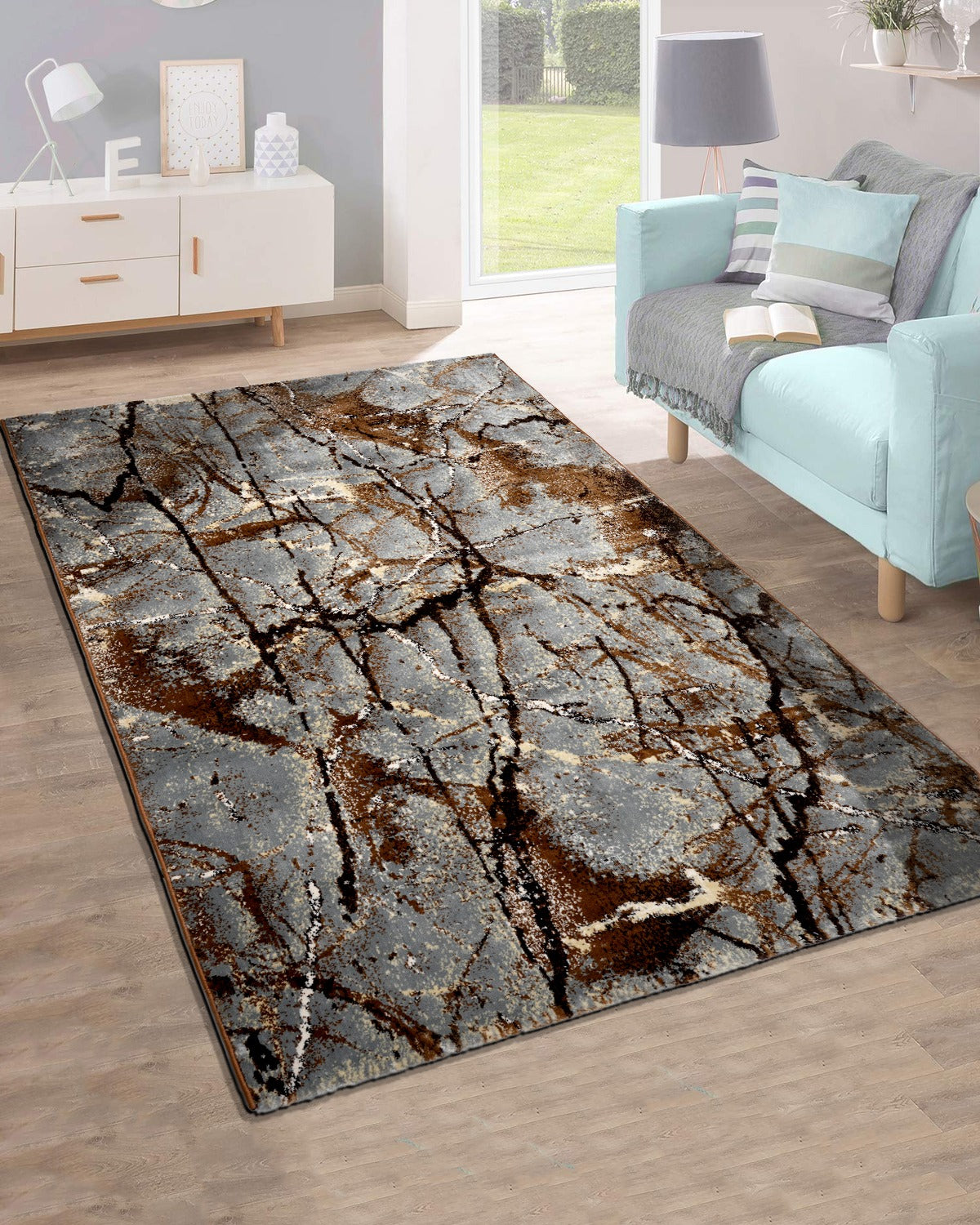 Modern Turkish carpet by The Gharnish featuring vibrant, intricate patterns and contemporary design for stylish home decor.