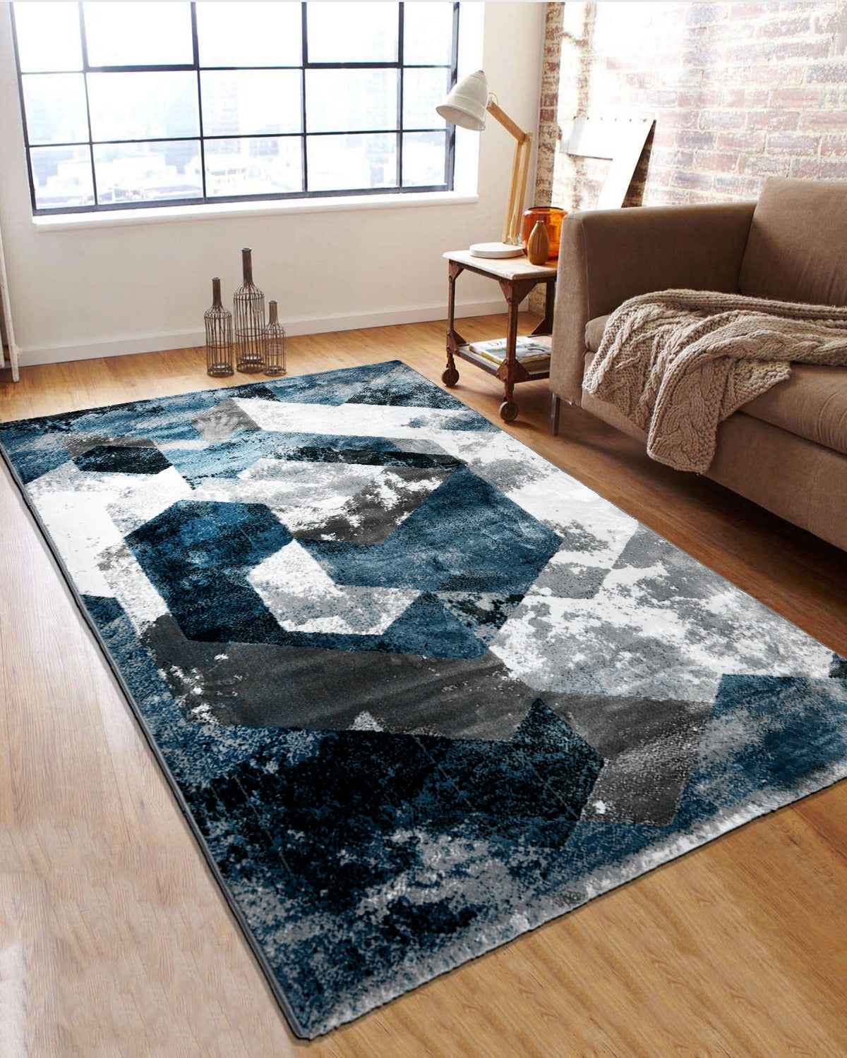 Modern Turkish carpet by The Gharnish featuring intricate patterns and vibrant colors, showcasing a stylish and decorative design.