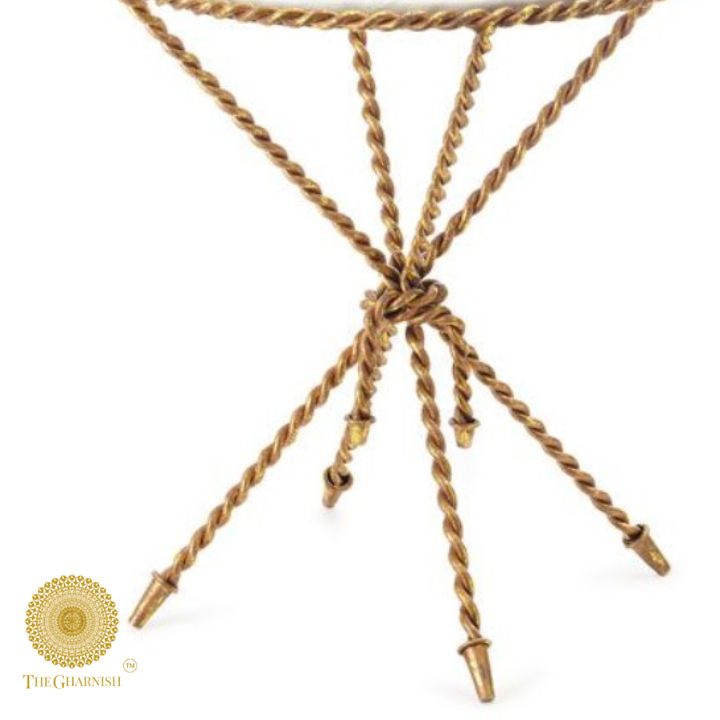 Tazio Marble Side Table - The Gharnish - A Unit of Satkala Creations