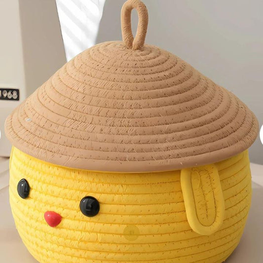 Cartoon Dog Cotton Rope Multipurpose Storage Basket - The Gharnish - A Unit of Satkala Creations