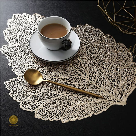 Set of 6 Mapple Leaf Shaped Table Mat  ( 16x16 Inches) - The Gharnish - A Unit of Satkala Creations